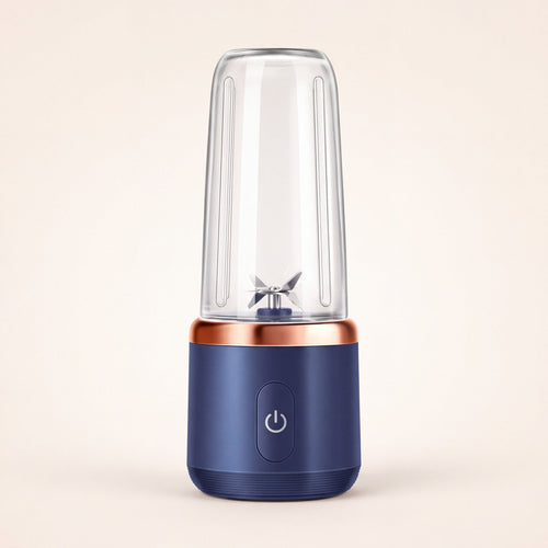 Marvenzo portable blender in navy, studio photo